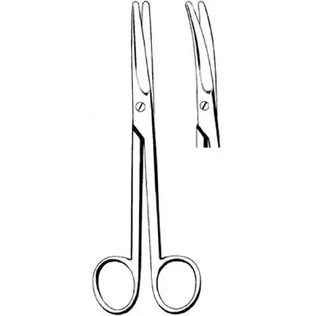 Sklar Merit Dissecting Scissors Mayo 5-1/2 Inch Length Office Grade Stainless Steel NonSterile Finger Ring Handle Curved Blunt/Blunt – 97-312