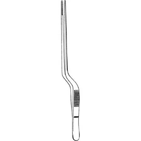 Sklar Merit Dressing Forceps Jansen 6-1/2 Inch Physician Grade Stainless Steel NonSterile NonLocking Thumb Handle Straight Serrated Tips – 97-605