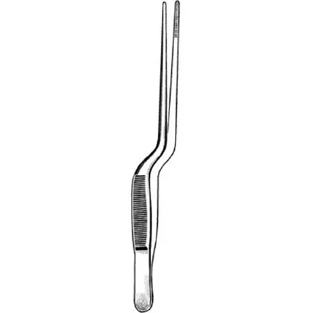 Sklar Merit Ear Forceps Lucae 5-1/2 Inch Physician Grade Stainless Steel NonSterile NonLocking Bayonet Handle Straight Delicate Blunt Serrated Tips – 98-182