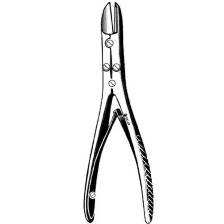 Sklar Sklar Bone Cutting Forceps Ruskin-Liston 7-1/4 Inch Premium OR Grade Stainless Steel NonSterile NonLocking Plier Handle w/Spring Straight Sharp Blades – 40-4572