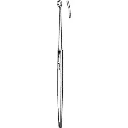 Sklar Sklar Dermal Curette Cannon 5-3/4 Inch Length Single-ended Handle Size 2, 5 mm Tip Straight Fenestrated Oval Tip with Sharp Edge – 768624