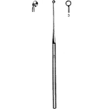 Sklar Sklar Ear Curette Buck 6-3/4 Inch Length Single-ended Octagon Handle Size 3 Tip Angled Sharp Round Fenestrated Tip – 67-2503