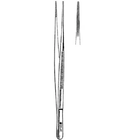 Sklar Sklar Tissue Forceps DeBakey 6-1/4 Inch Premium OR Grade Stainless Steel NonSterile NonLocking Thumb Handle Straight 1 X 2 Rows of Fine Atraumatic Teeth – 52-5062