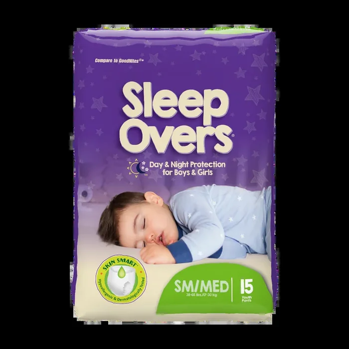 SleepOvers Small/Medium, 45 – 65 lbs, Pack of 15