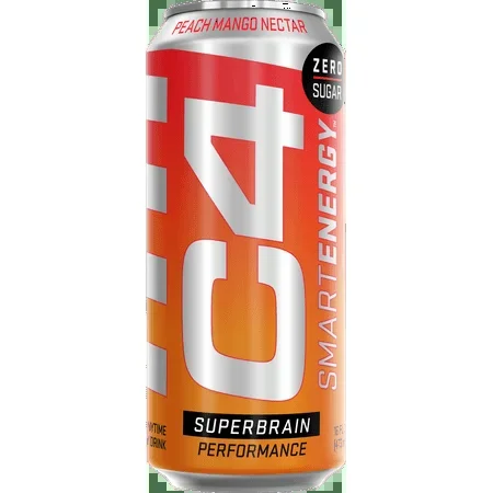 Smartenergy C4 Sparkling Energy Energy Drink Peach Mango 12oz