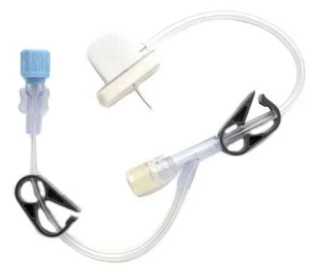 Smiths Medical Gripper Huber Infusion Set 19 Gauge 1 Inch 8 Inch Tubing Needless Y-site – 21-2956-24