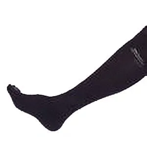 Soft, Knee High, Open Toe, 30-40, Sz 5, Reg, Black