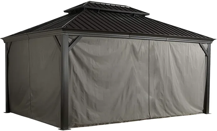 Sojag Set of 4 Curtains for Monaco/Messina/Mykonos Outdoor Gazebo’s – Open Box