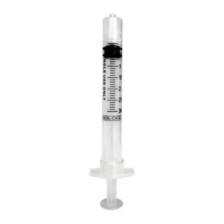 Sol-Millennium Medical Sol-Care General Purpose Syringe 3 mL Individual Pack Luer Lock Tip Retractable Safety – 120006I