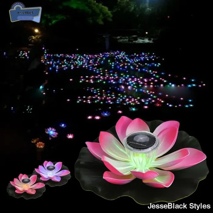 Solar Powered floating Flower Lights