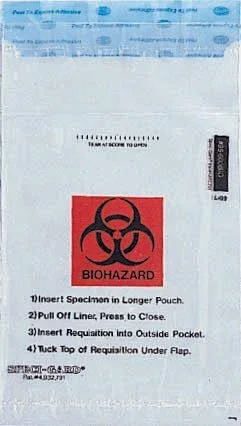 Specimen Transport Bag with Document Pouch Speci-Gard® 6 X 10 Inch