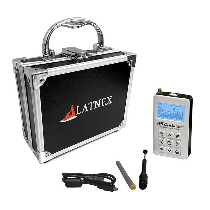Spectrum Analyzer RF Explorer with Aluminum Carrying Case I 6G Combo Plus Slim