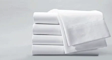 Standard Textile Bed Sheet Flat 66 W X 115 L Inch White Cotton 55% / Polyester 45% Reusable – 3340400