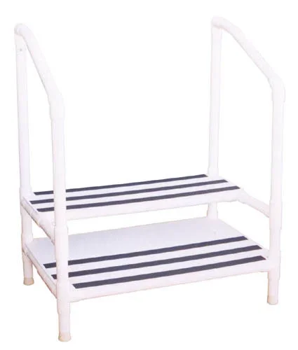 Step Stool MRI Two Steps PVC w/Handrails