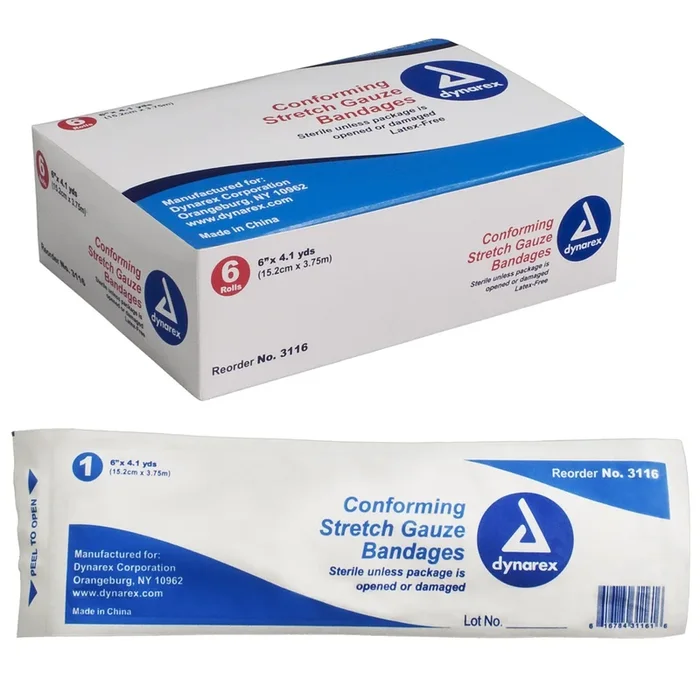 Stretch Gauze Bandage Roll Sterile – 6″