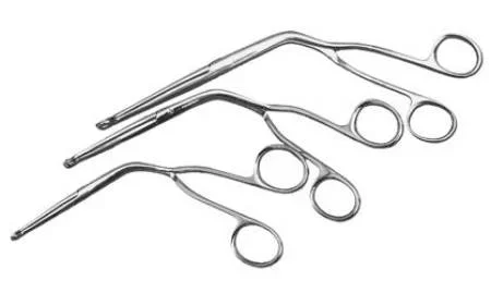 Sun Med Forceps Magill 6-5/8 Inch, Infant Stainless Steel Finger Ring Handle Straight Closed Tip – 9-3018-01