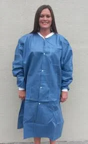 Sunrise Industries Lab Coat Teal X-Large Long Sleeves Knee Length – 3600-360XL