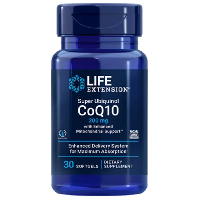 Super Ubiquinol CoQ10 200 mg with Enhanced Mitochondrial Support