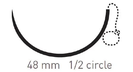 Surgical Specialties Quill Variable Loop Device Suture with Needle Absorbable Uncoated Violet Suture PDO (Polydioxanone) Size 2 70 cm Suture 1-Needle 48 mm Length 1/2 Circle Taper Point Needle – VLP-2010