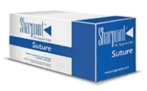 Surgical Specialties Surgical Specialties Suture with Needle Nonabsorbable Uncoated Black Suture Monofilament Nylon Size 9-0 12 Inch Suture Double-Armed 6.6 mm Length 3/8 Circle Side Cutting Lancet Needle – A7717N