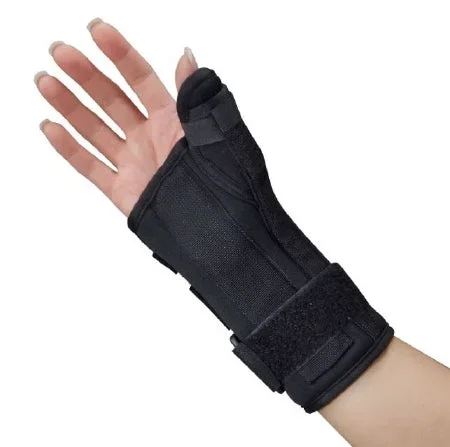SVS LLC Dba S2S Global PremierPro Wrist / Thumb Splint Removable / Adjustable Thumb and Palmar Stay Foam Right Hand Black Large – 1130RLPP
