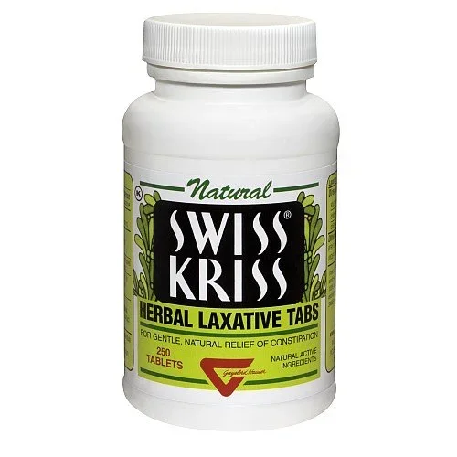 Tabletas de laxantes herbales de Kriss suizos