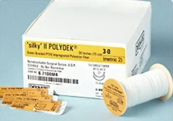 Teleflex Medical Polydek Suture without Needle Braided Polyester Nonabsorbable Coated Size 2 – 0 18 Inch Suture – 6-914