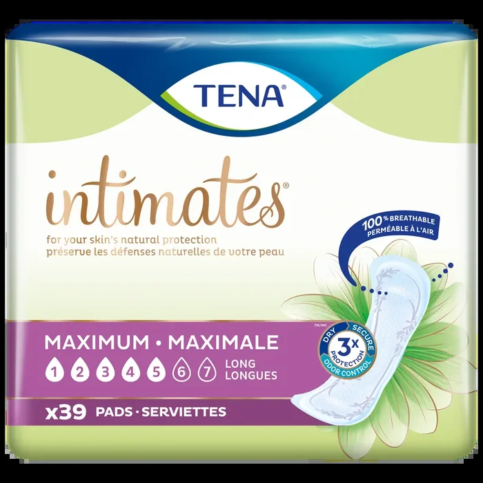 Tena Intimates Maximum Long Pad, 39 Count