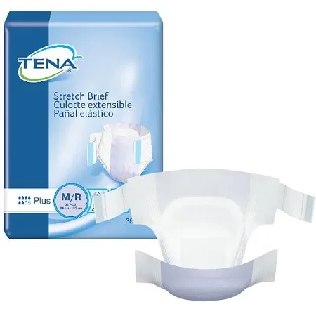 TENA Stretch Plus Incontinence Briefs, Moderate Absorbency