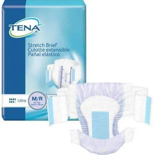 TENA Stretch Ultra Tab Closure Disposable Unisex Briefs – Heavy Absorbency