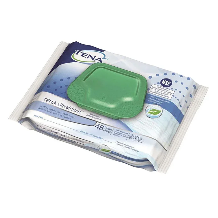 Tena Ultra Flush Washcloth, 7.5″ x 12.5″