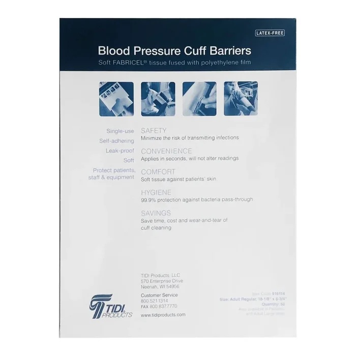 Tidi Fabricel Blood Pressure Cuff Barrier