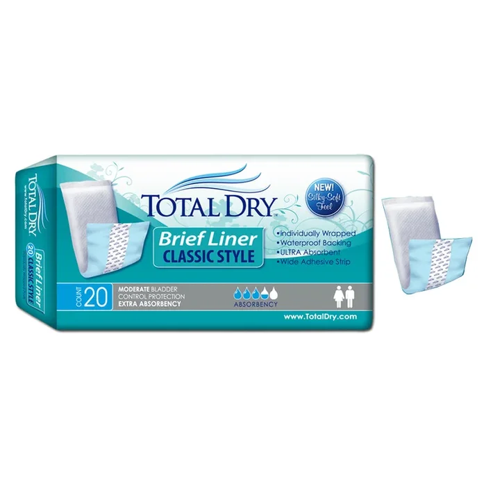 TotalDry Brief Liner, 4″ x 13″