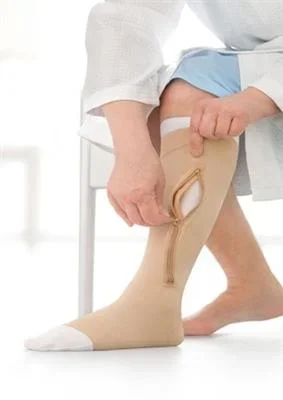 Ulcercare Left-Side Zipper with 2 Liners, Beige, Small