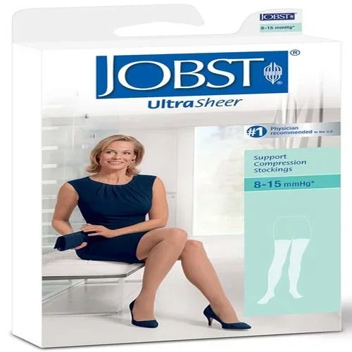 Ultrasheer 8-15mm Thigh-High Stocking,Blk,Large