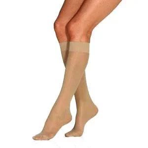 UltraSheer Knee-High Extra Firm Compression Stockings Medium Natural Closed Toe Female – Pair