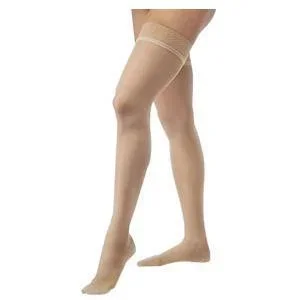 Ultrasheer Thigh-High with Silicone Band, 15-20, Closed, Petite, Large, Natural
