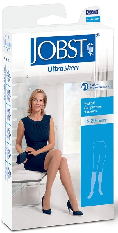 UltraSheer Women’s Knee-High Moderate Compression Stockings Small, Natural