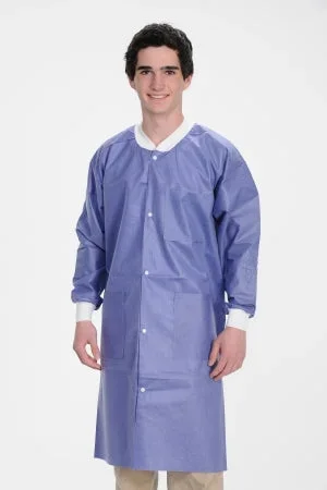 Valumax International ValuMax Extra-Safe Lab Coat Blueberry Small Long Sleeves Knee Length – 3660BBS