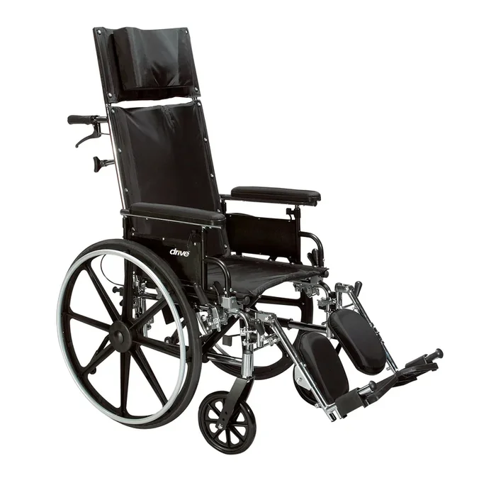 Viper Plus GT Full Reclining Wheelchair, Detachable Full Arms, 16″ Seat