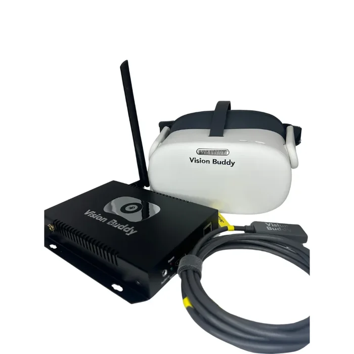 Vision Buddy VB4 Viewer Pack – Wearable Vision Device with V4 Viewer Headset & TV Hub