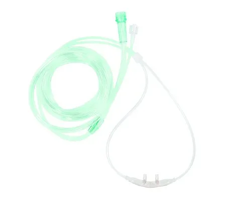 Vyaire Medical AirLife ETCO2 Nasal Sampling Cannula with O2 With Oxygen Delivery Adult Curved Prong / Non-flared Tip – 2812M-10