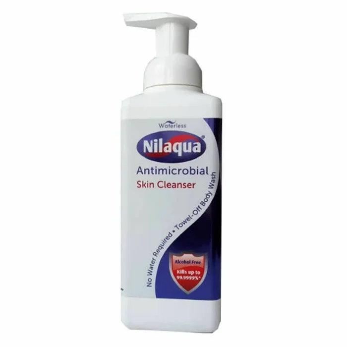 Waterless Nilaqua Antimicrobial Patient Foam Cleanser – 500ml