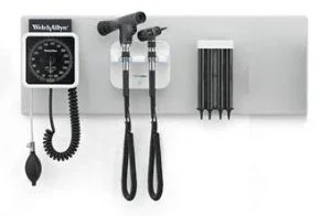 Welch Allyn Green Series 777 Integrated Wall System GS 777 Wall Transformer, Coaxial Ophthalmoscope, Diagnostic MacroView Otoscope – 77792-MNOBP