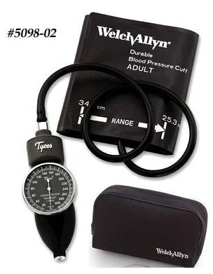 Welch Allyn Tycos Aneroid Sphygmomanometer Pocket Style Hand Held 2-Tube Adult, Large Adult Size Arm – 5090-41CB