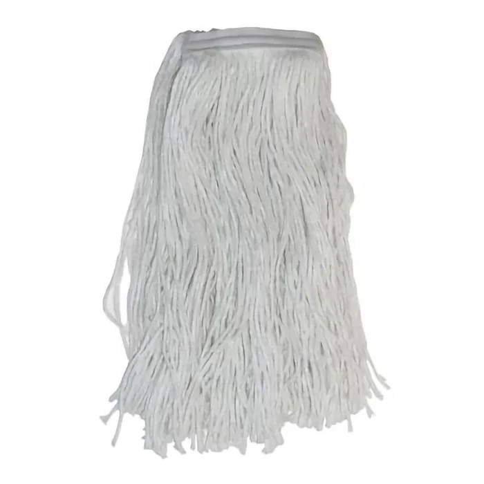 Wet String Mop Head Cut-End Size 16 White Rayon Disposable