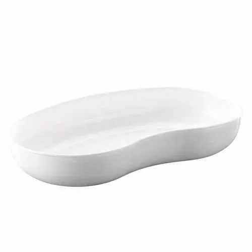 White Large Plastic Kidney Dish