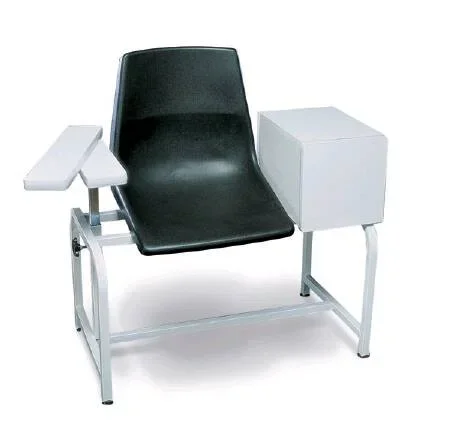Winco Med-Pro Blood Drawing Chair Single Adjustable Pivot Armrest Black – 2570