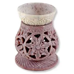 Windrose Trading Co. Double Flower Soapstone Aromatherapy Diffuser #29852