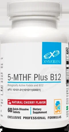 Xymogen 5-Mthf Plus B12 Tablets Cherry 60ct